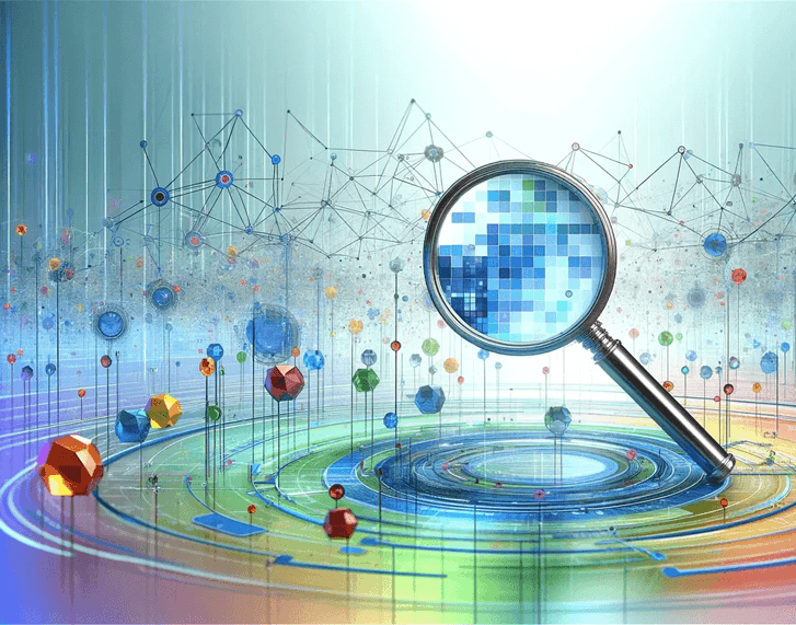 Abstract data optimization network graphic