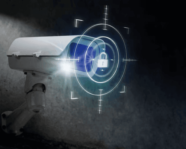 Security camera with analytics overlay