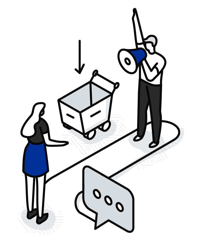 Sales process illustration