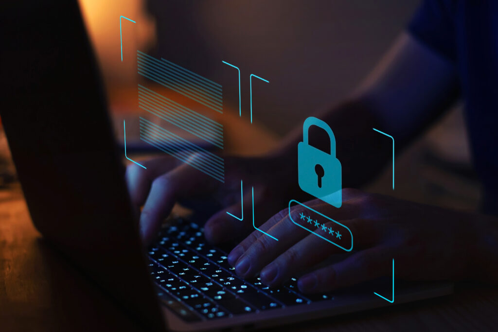 cybersécurité, concept de criminalité numérique, protection des données contre les pirates informatiques